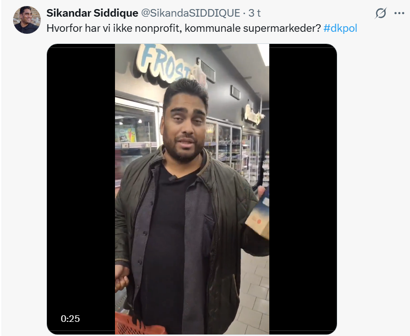 Hvor patetisk og desperat kan det blive. Selvfølgelig skal vi ikke have kommunale supermarkeder. Ligesom kommunen heller ikke skal drive Mc Donalds. Eller banker. Kommunisme virker aldrig. #dkpol