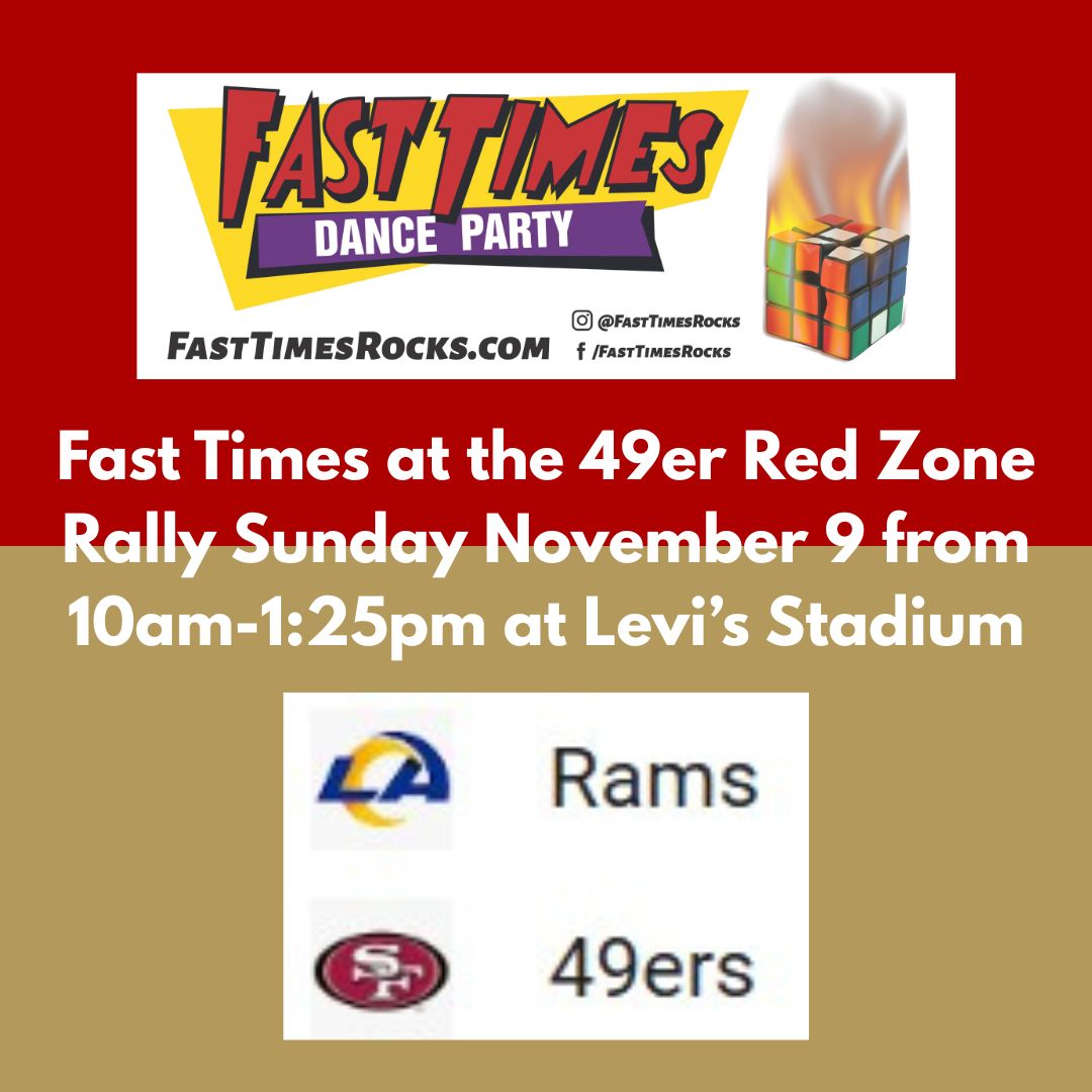 FastTimes80s's tweet image. Fast Times will be rocking the 49er Red Zone Rally Pre-Game show. Enjoy great food, drinks, games &amp;amp; Awesome Music. Sun. Nov. 9 10am–1:25pm Levi’s Stadium
TICKETS: levisstadium.com/great-america-…

#FastTimes #FastTimes80s #FastTimesBand #FastTimesRocks #FastTimesLive #FastTimesDanceParty