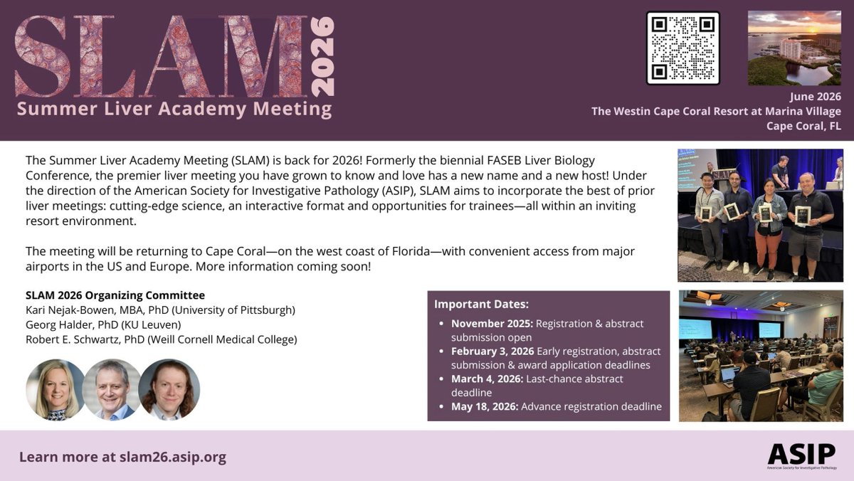 CristiLlorente's tweet image. Can’t wait for #SLAM2026! Excited to join the Summer Liver Academy Meeting and connect with colleagues pushing the boundaries in liver and microbiome research. See you there! 🧫🧠✨

#LiverResearch#ScienceCommunity #SLAM