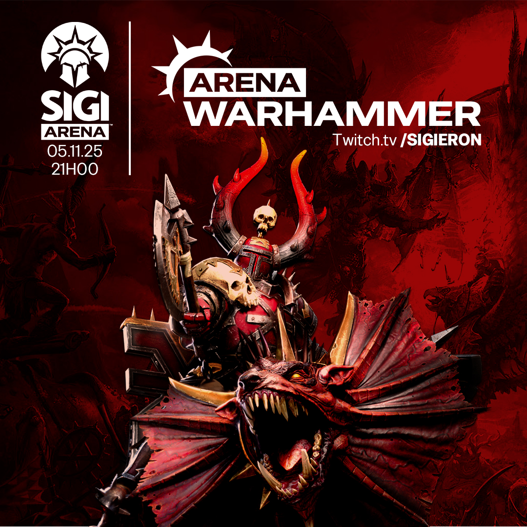 SigiArena's tweet photo. ARENA WARHAMMER CE SOIR !
https://t.co/W6r9oVKeIz
9 Matchs ! 3 rencontres en Bo3 ! Que le meilleur gagne ! https://t.co/Yylt6EXSbQ