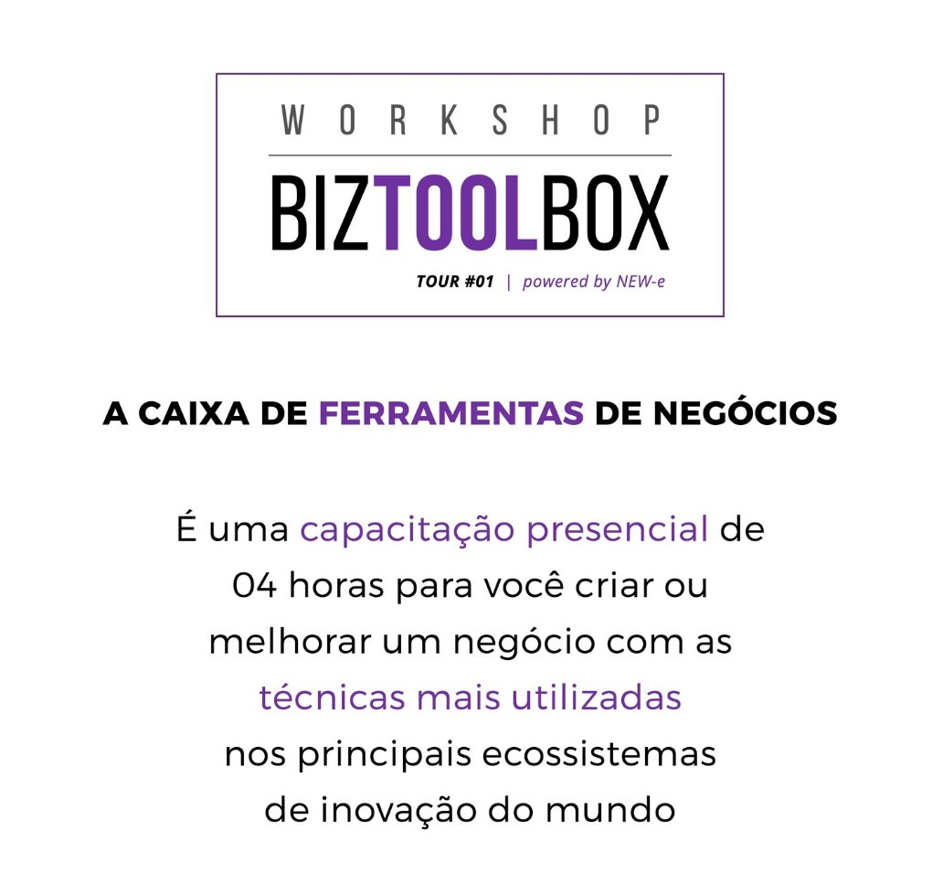 Transforme Seu Negócio com o Workshop Biz Toolbox!

Participe do Workshop Biz Toolbox, um treinamento presencial da NEW-e TOUR que leva ferramentas de negócios atualizadas para municípios de pequeno e médio porte. 

 + info: by.new-e.co/T01BTB
