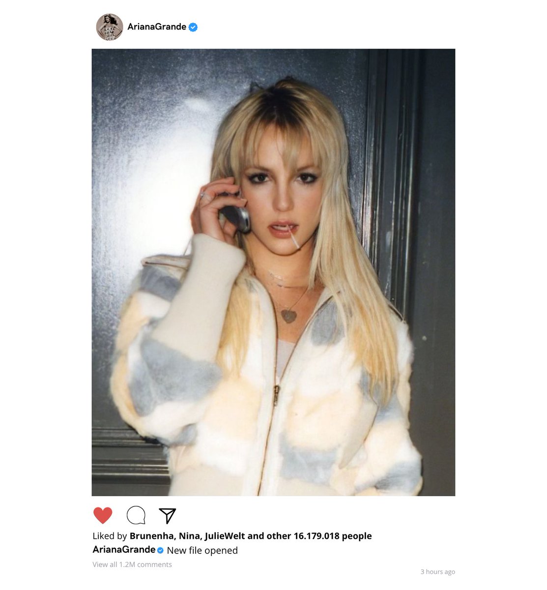 — Ariana Grande via Instagram
