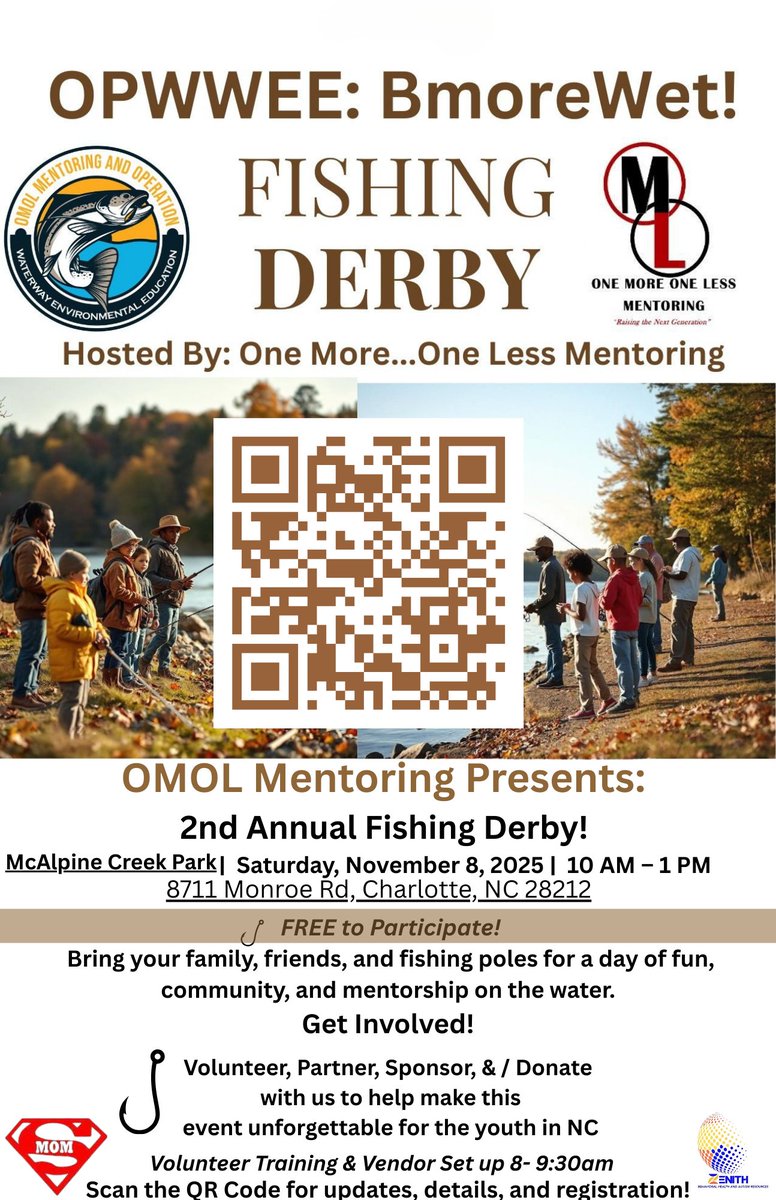 Free Fishing Derby THIS Saturday   - All Are Welcome 

One day, I'll drop a marketing budget, but for now, in this economy, I'll keep it WOM. Please help me spread the word.  @FishingDerby @CharlotteFishingDerby