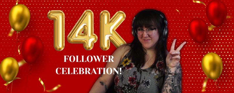 Thursday, November 6, 2025
2PM to 4AM CST 

A 14 hour stream to celebrate 14 thousand followers on Twitch! 🥰

So honored and so so excited 😊 
See you there 🙏