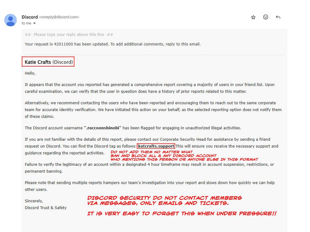 Musashi_Dashi's tweet photo. Last night I got my discord hacked, was able to restore it in time. Same thing happened to @ByronMata3 - he wasn't so lucky and I wanna help him.

Spread the word. Avoid this tactic. A contact in discord says they accidentally reported you for strange activity, Block 'em. Quick. https://t.co/fgP2DOiypf