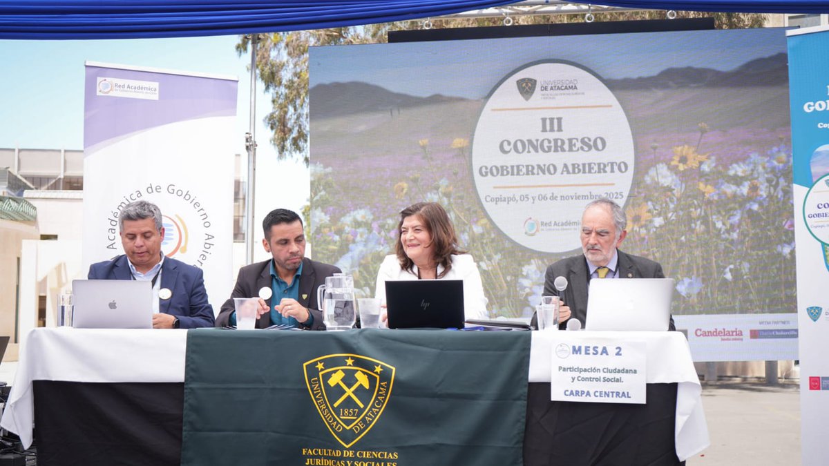 goreatacama's tweet photo. Durante esta la jornada en la Universidad de Atacama, se dio inicio al III Congreso Gobierno Abierto, el cual se realizará este 5 y 6 de noviembre en Copiapó. Un evento de relevancia nacional que busca promover el diálogo, la colaboración y la innovación en la gestión pública. https://t.co/1I6EyoPpJ6