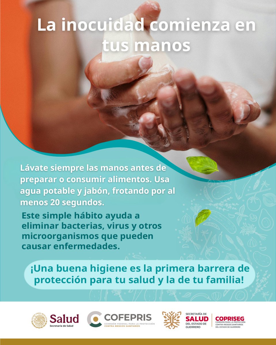 ¿Sabías que la inocuidad alimentaria es clave para proteger tu salud y la de tu familia?

Cada vez que eliges o preparas un alimento, estás confiando en que no te hará daño. Por eso, es fundamental que durante su producción se sigan prácticas de higiene.