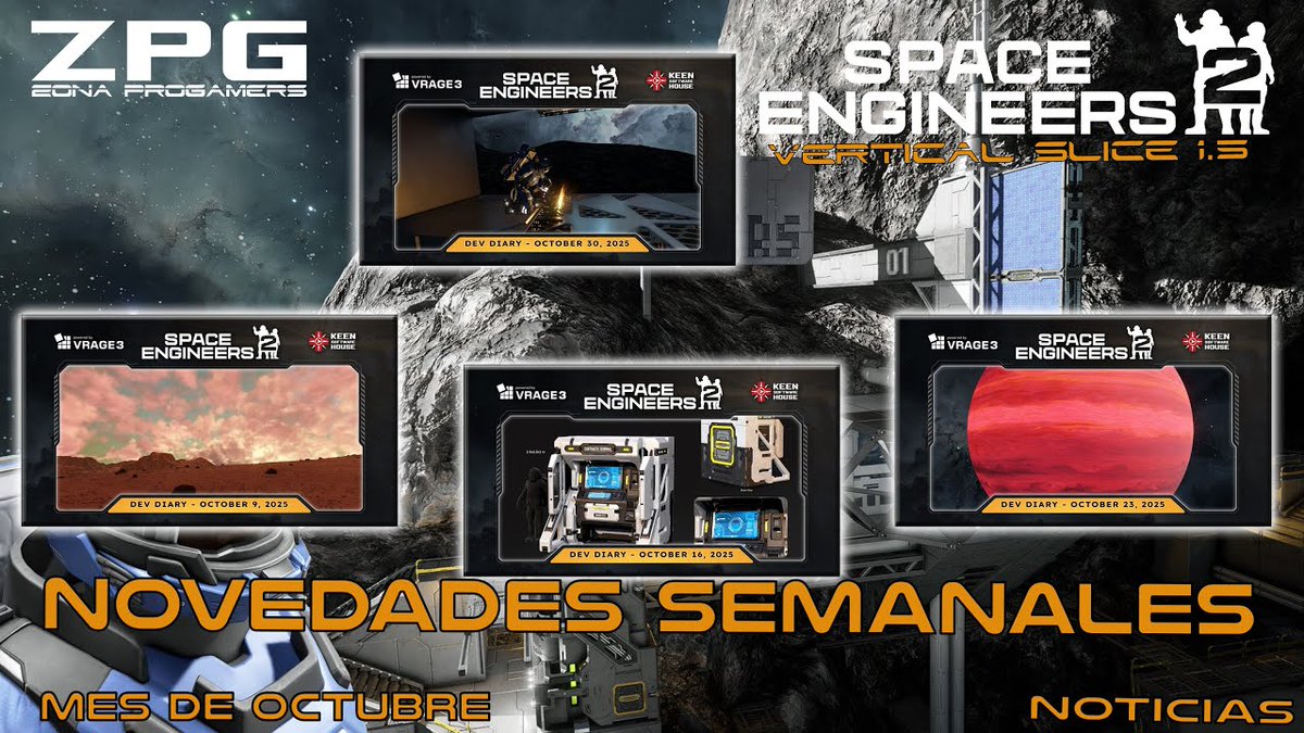 ZonaProGamers's tweet image. ➡️ Nuevo vídeo en el canal!!!
#SpaceEngineers2 🚀 Novedades Semanales (Octubre) #Noticias #Español
🔗 youtu.be/LUvDvEcWxAw