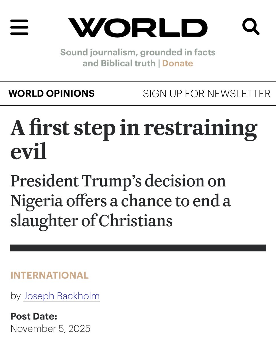 "The global Christian community is hoping President Trump’s recent decision to redesignate Nigeria as a Country of Particular Concern (CPC) will help end the slaughter." <a href="/josephbackholm/">Joseph Backholm</a>