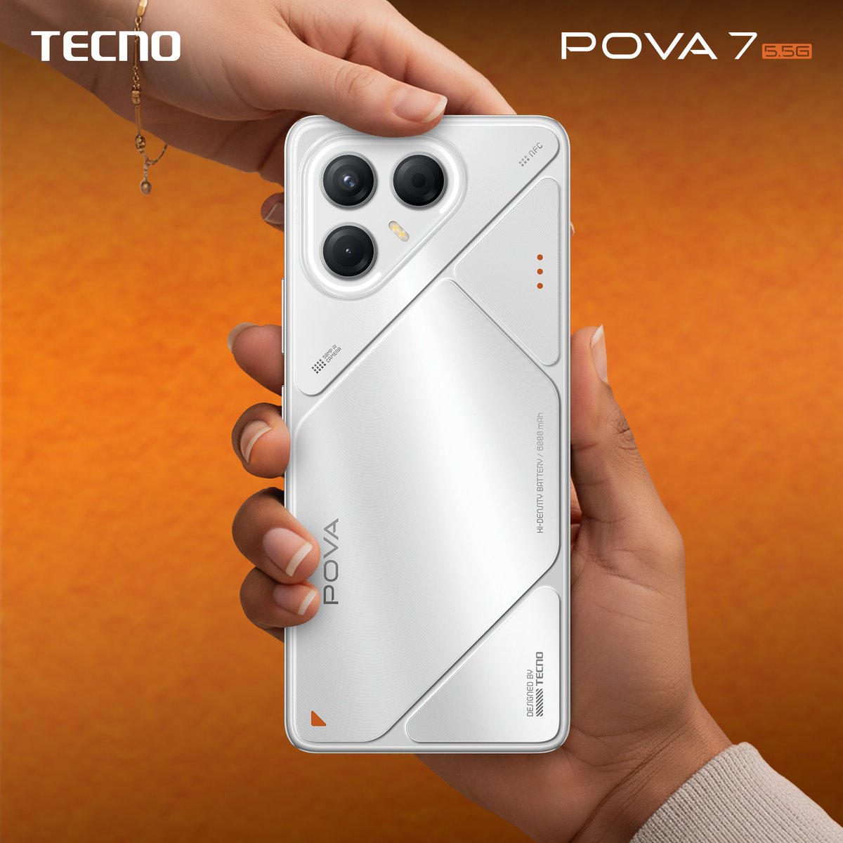 POVA 7 5G 
3 ساعات متواصلة من اللعب دون توقف.
قوة تمسكها بيدك.

#TECNO #POVA75G
#TECNOAI