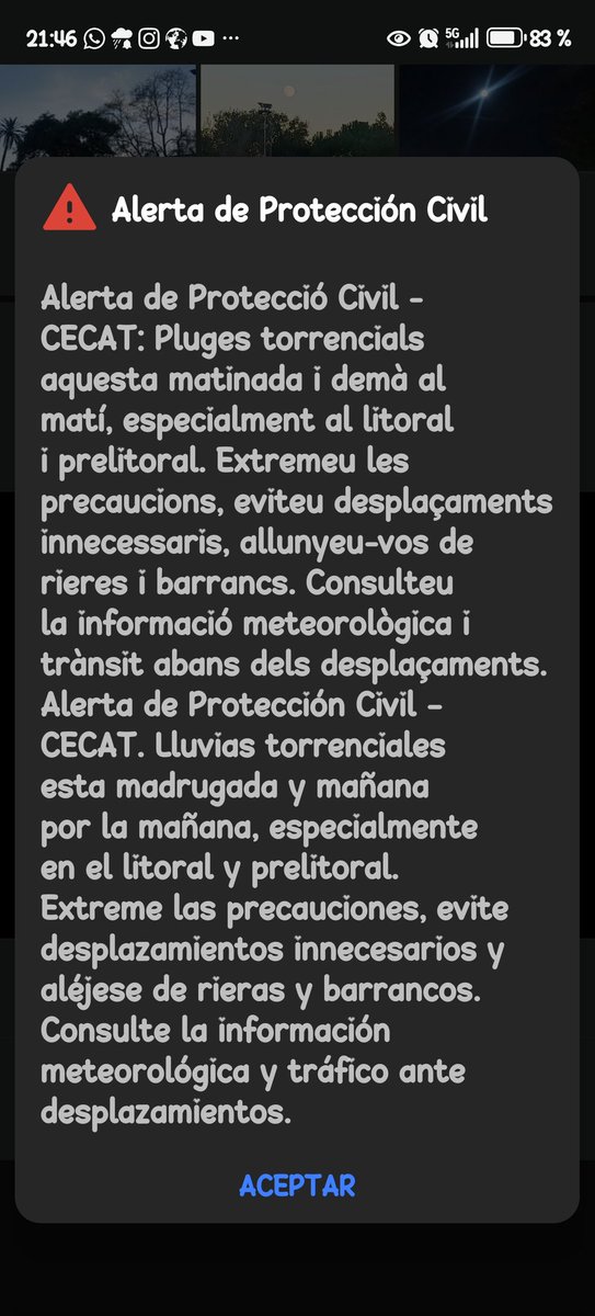 Setamon's tweet image. Alerta recibida en el Baix Llobregat