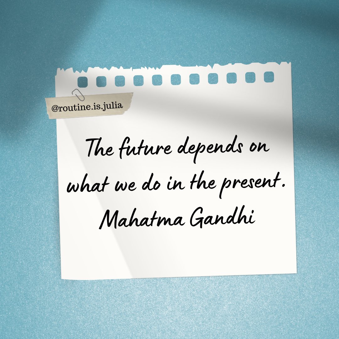 julia_routine's tweet image. 🌿
미래는 현재 우리가 무엇을 하는가에 달려 있다.
- 마하트마 간디 -