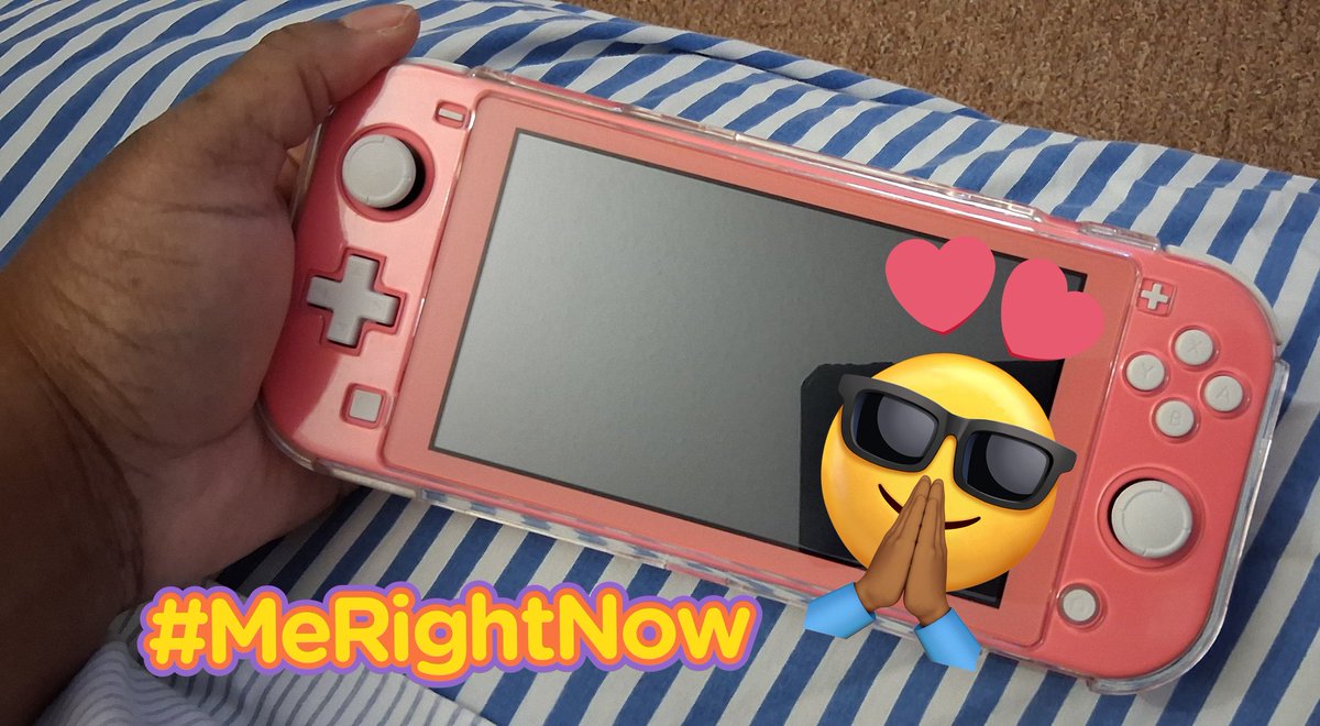 Look who finally came home all brand new.😌 I'm so happy. Thank you for fixing this, <a href="/NintendoAmerica/">Nintendo of America</a>! Now, I gotta get a cute new sticky face for it.🤭🤍✊🏽#NintendoSwitch
