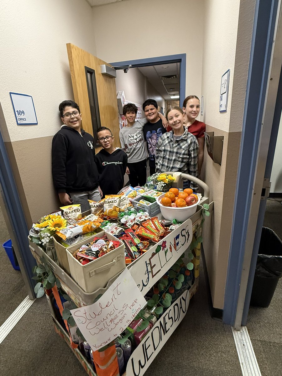 Our spectacular Student Council is making their way around campus with the Student Council Wellness Wagon loving on our awesome staff!