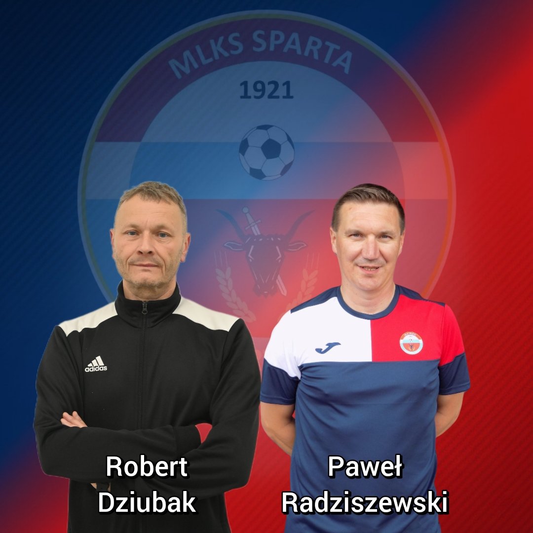 🔴🔵⚪ Spartę poprowadzi duet trenerów!
Zespół obejmują Robert Dziubak i Paweł Radziszewski.

Trener Dziubak dołącza do nas po pracy w Unii Tarnów, gdzie był asystentem i prowadził rezerwy. Witamy na pokładzie,Trenerze!
Dziękujemy Trenerowi Pawłowi za nieustanne zaangażowanie! 🙌