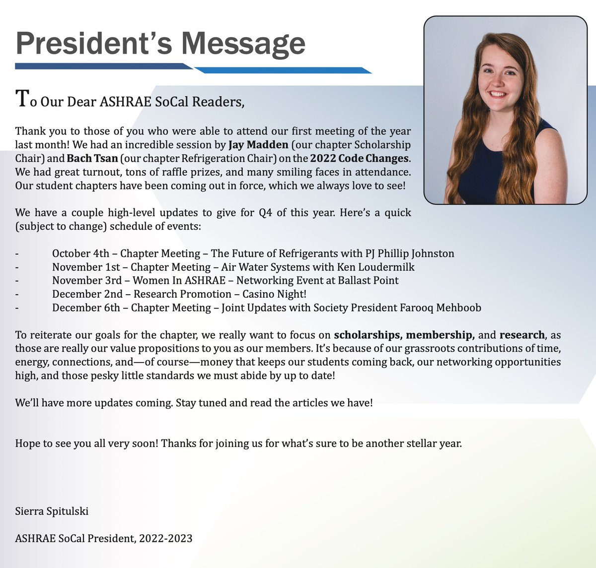 ashraesocal's tweet photo. November Newsletter - SoCal ASHRAE - https://t.co/qgkv84U9Cy https://t.co/h221IdnG9w
