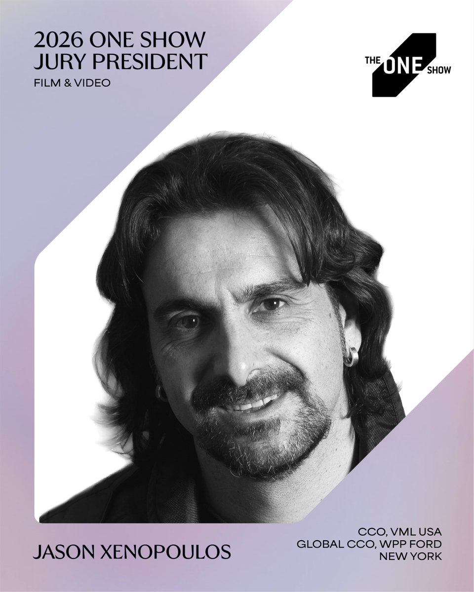 vml_global's tweet image. The best choice for @TheOneClub&apos;s The One Show 2026 Film &amp;amp; Video Jury President... in our opinion.
 
Congratulations to VML’s own @JasonXenopoulos!

See the full list of jury presidents: oneshow.org/jury/president… #VML