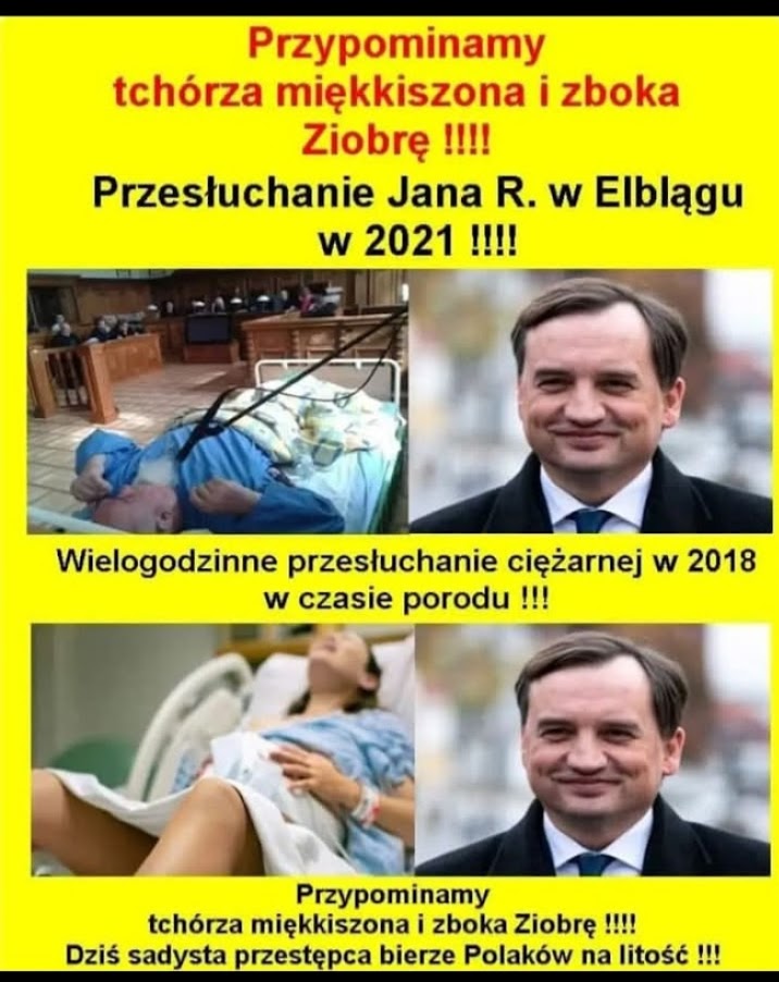 <a href="/JKaczmarek_/">Janusz Kaczmarek</a> <a href="/Zosia99363505/">Pablita Moralita / Zosia SnaW🇵🇱</a> Ziobro to bestia, pozbawiona ludzkich uczuć.
