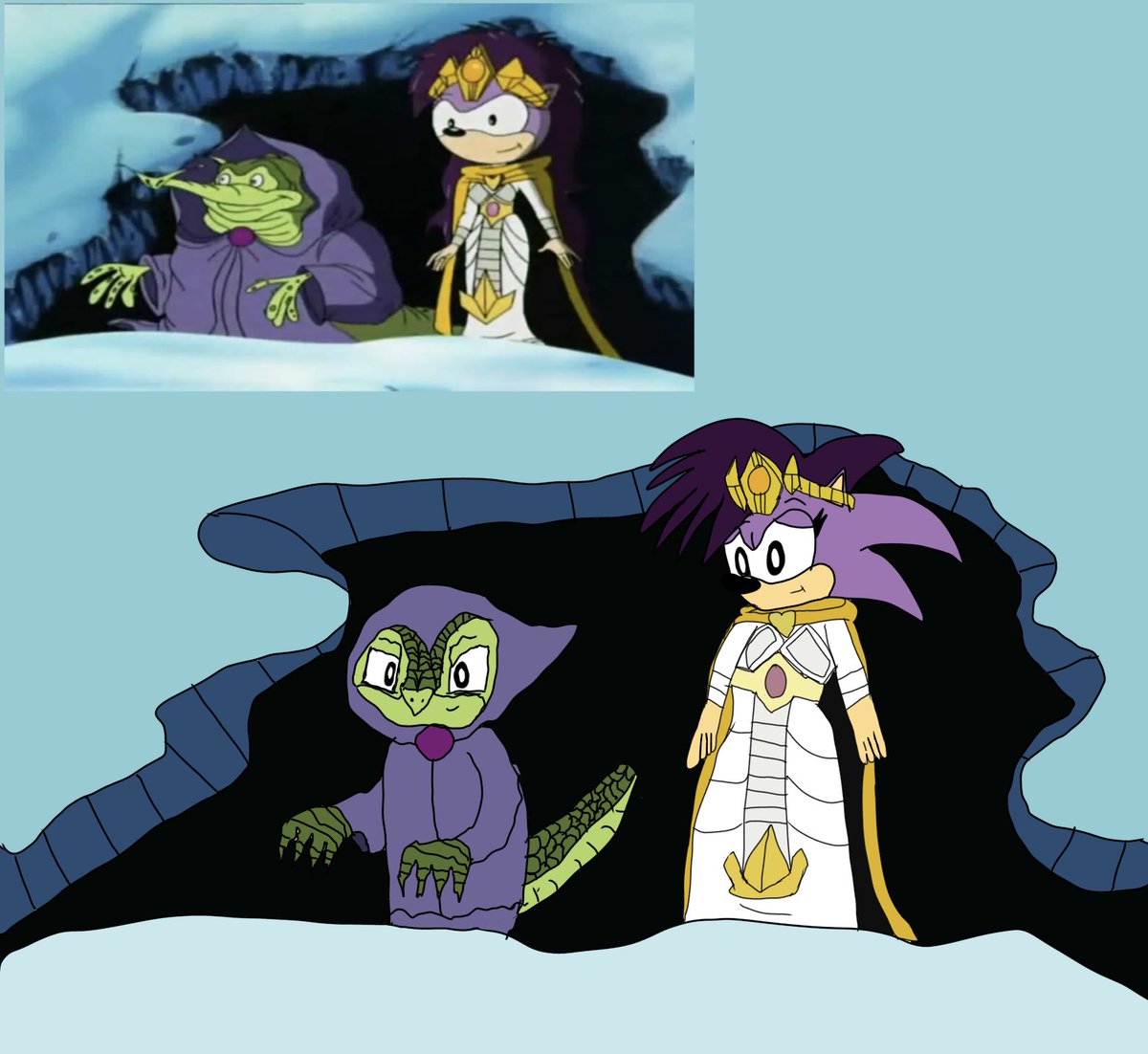 Sportmascotfan's tweet image. “And so it begins” #SonicTheHedgehog #sonicunderground #Fanart #redesign #oracleofdelphius #Aleenathehedgehog #redraw