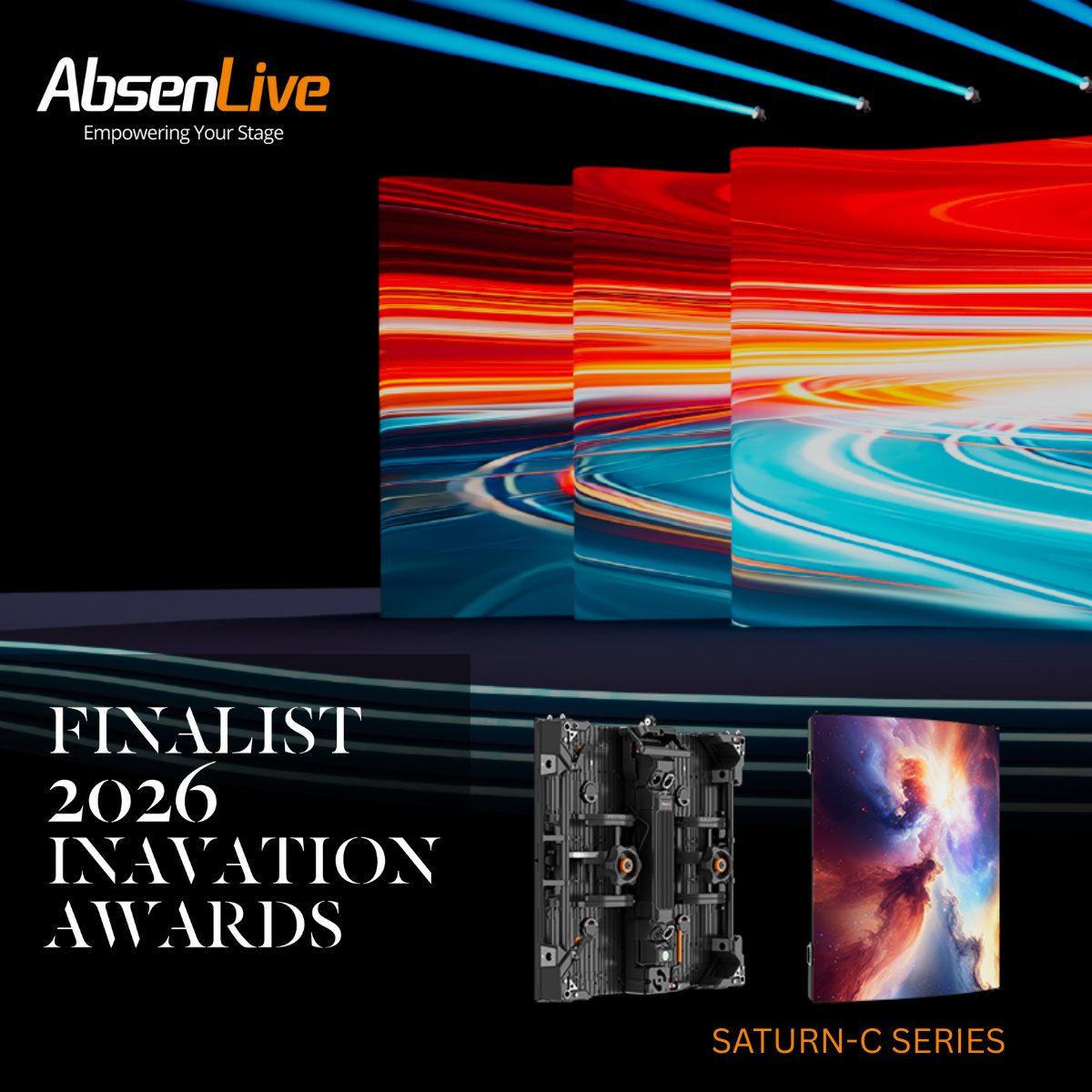 Absen_Inc's tweet image. We’re thrilled to announce the Absen SA-C Series has been shortlisted for an Inavate Award! 🎉

Your vote can help us win — cast it here 👉 inavateonthenet.net/vote

#Absen #InavateAwards #LEDInnovation #LiveEvents