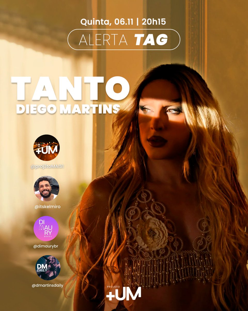 proj3toMAIS1's tweet photo. Foi aqui que pediram uma tag pra comemorar a chegada de TANTO?! 

Então junte-se a nós amanhã, a partir das 20h15, na tag TANTO DIEGO MARTINS, para celebrar o lançamento desse álbum tão aguardado. 

Esperamos vocês! 🤎 https://t.co/EHCZ8FS8Lk