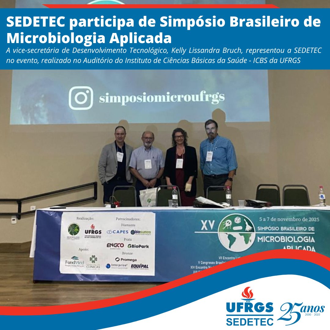 SEDETEC participa de Simpósio Brasileiro de Microbiologia Aplicada

Saiba mais: ufrgs.br/sedetec/sedete…