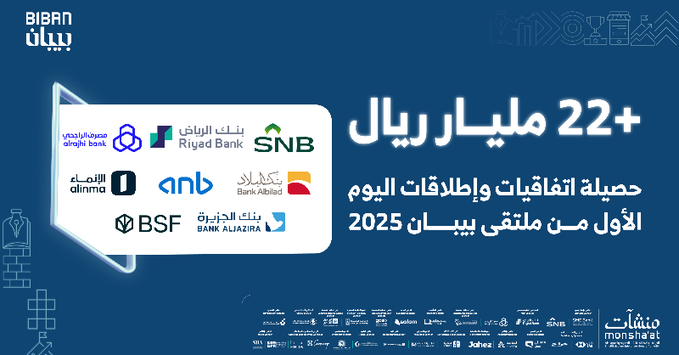 أكثر من 22 مليار ريال حصيلة اتفاقيات وإطلاقات اليوم الأول لملتقى بيبان بالرياض