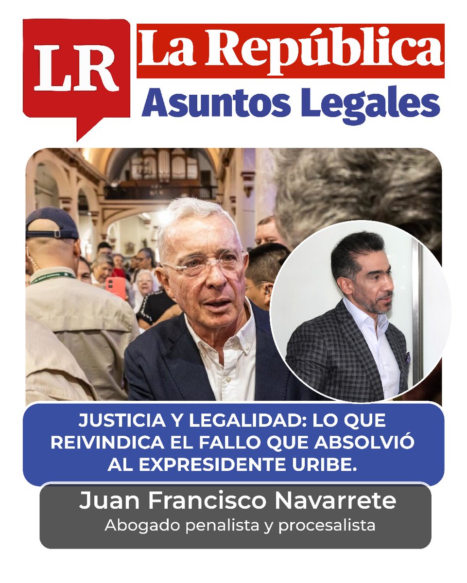 NavarreteConsu3's tweet image. ⚖️ La justicia no se mide por quién gana, sino por cómo se aplica la ley. Defendamos la técnica jurídica sobre la emoción. Columna completa: acortar.link/a5fXDb
#Justicia #DerechoPenal #DebidoProceso #EstadoDeDerecho #JusticiaColombiana