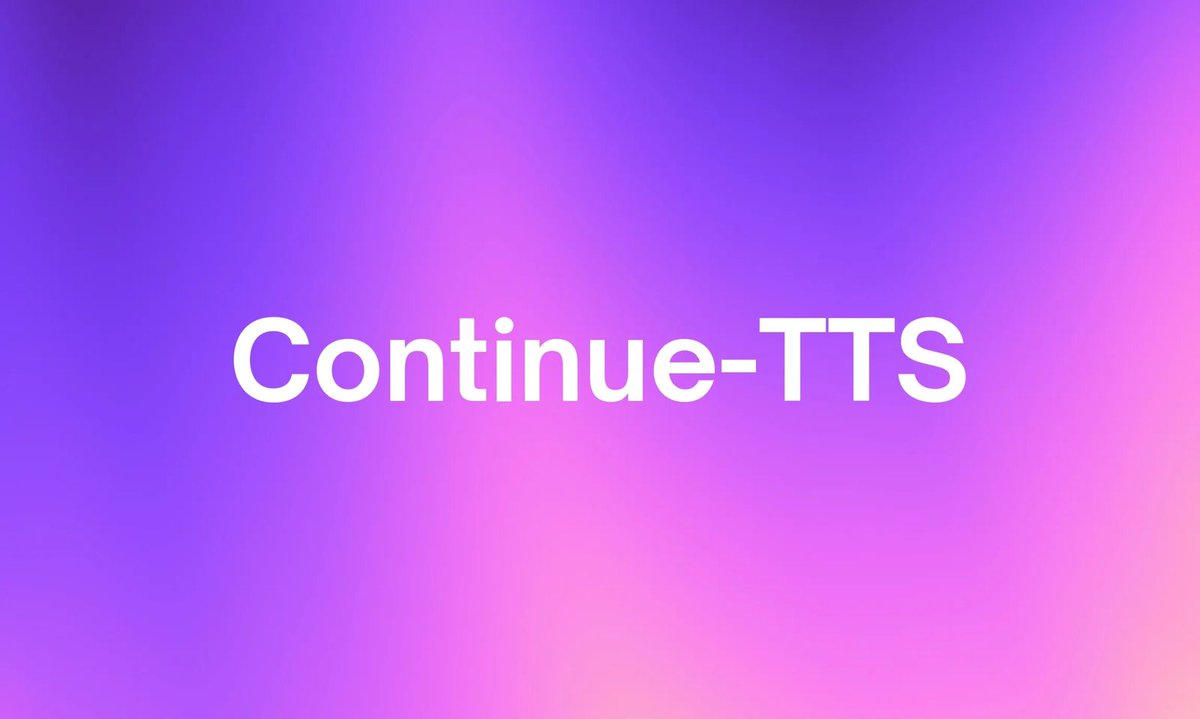 SVECTOR_'s tweet photo. Introducing Continue-TTS.

Open source text-to-speech with emotion.

8 voices. Real-time generation (~200ms).
Emotional expression built-in.
24kHz neural audio.
Apache 2.0.

Not just speech. Expression. Presence. Emotion.

https://t.co/qLTdutLOrO https://t.co/wuGp9eNhY0
