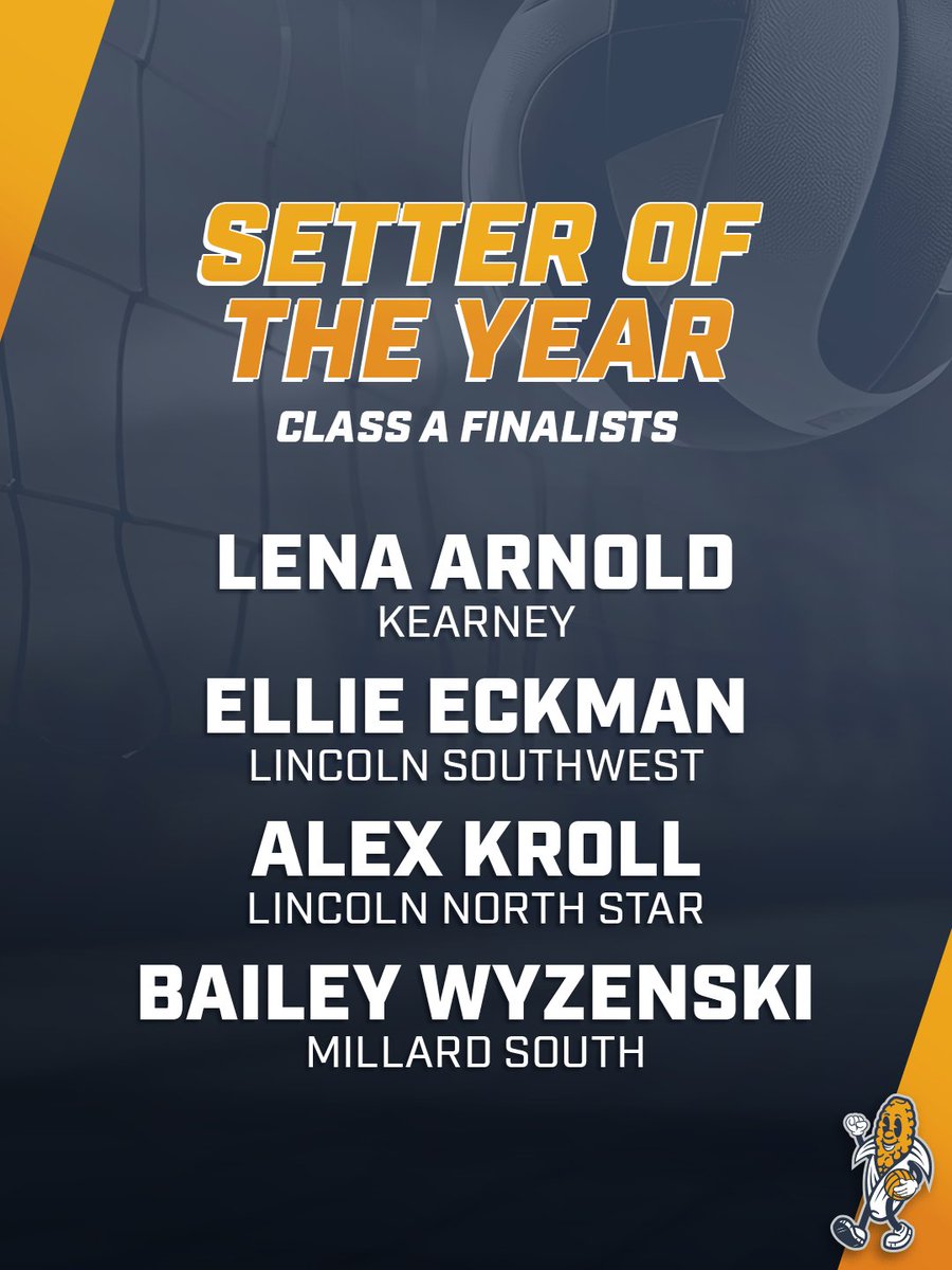 Your 2025 NebPreps Class A Setter of the Year Finalists.

• <a href="/EllieEckman1/">Ellie Eckman</a>
• Lena Arnold
• <a href="/KrollAlex38149/">Alex Kroll</a>
• <a href="/baileywyzenski/">Bailey Wyzenski</a>

RSVP🔗: tinyurl.com/3p4d326m