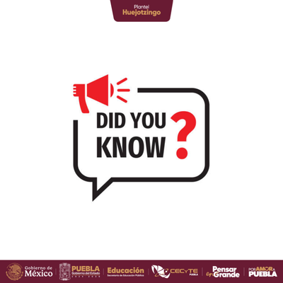 ¿Sabías qué?, la palabra qué lleva tilde por ser un pronombre que forma parte de una oración interrogativa directa completa, lo que no sucede en la secuencia ¿sabías que…?
#PensarEnGrande #PorAmorAPuebla #CECyTEPuebla #HazloEnGrande