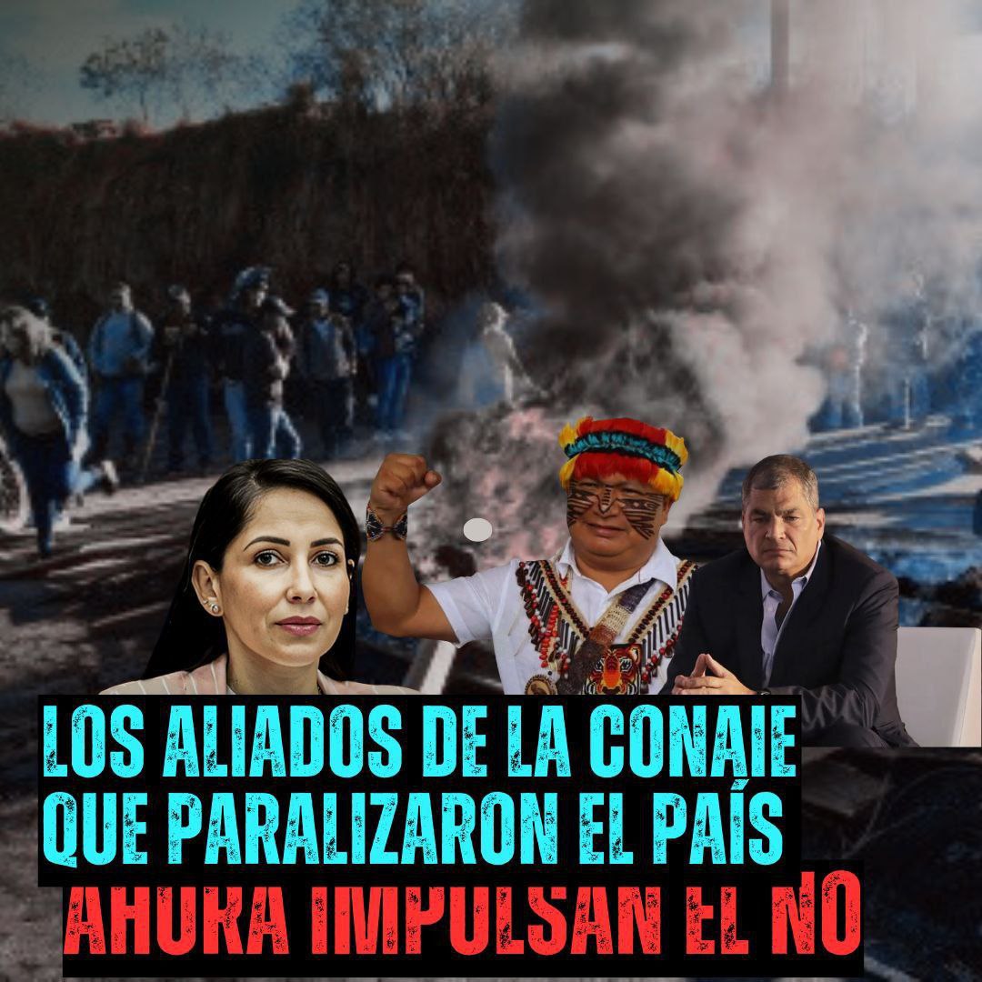 Miagonzas's tweet photo. @Presidencia_Ec @DanielNoboaOk El 'NO' de @MarlonVargasEc y el Correísmo es un ataque directo a la economía de Ecuador. @CONAIE_Ecuador, su complicidad es clara. Vota 4 veces Si. #NoboaNo por un país productivo. @RC5Oficial https://t.co/pp3v4kctbZ