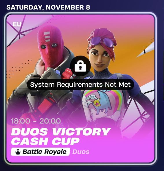 arrowgoty's tweet photo. @FortniteStatus Now fix this i have all requirements done but still saying i havent https://t.co/ecuvFkizQl