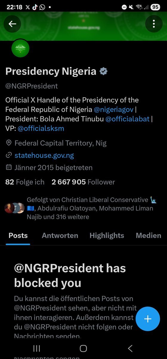 It is time for ExNigeria
<a href="/NGRPresident/">Presidency Nigeria</a> blocked me 
You <a href="/officialABAT/">Bola Ahmed Tinubu</a> can not hide your crimes against Biafra here