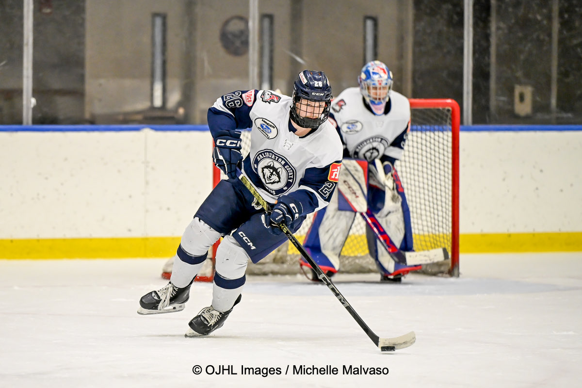 The score is tied at 2 after the first period between the <a href="/HuskiesJrA/">Haliburton County Huskies</a> and <a href="/JrSabresOJHL/">Buffalo Jr. Sabres</a> 
<a href="/OJHLOfficial/">OJHL</a>