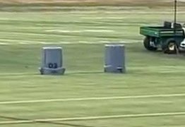 Faalele and Vorhees the first two out on the practice field.