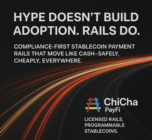 nautadegen's tweet photo. Everyone’s chasing hype. We’re building rails. 🚄

Licensed. Real. Moving stablecoins like cash-safely, cheaply, everywhere.

Oh, and there’s a $1M $CHI PayFi Airdrop live right now. 💸
Free money. 2 minutes. No bots. Just legit rails and huge upside.
👉 https://t.co/gN1JSxkX7I

#PayFi #SpendingIsTheNewStaking #ChiChaGlobal