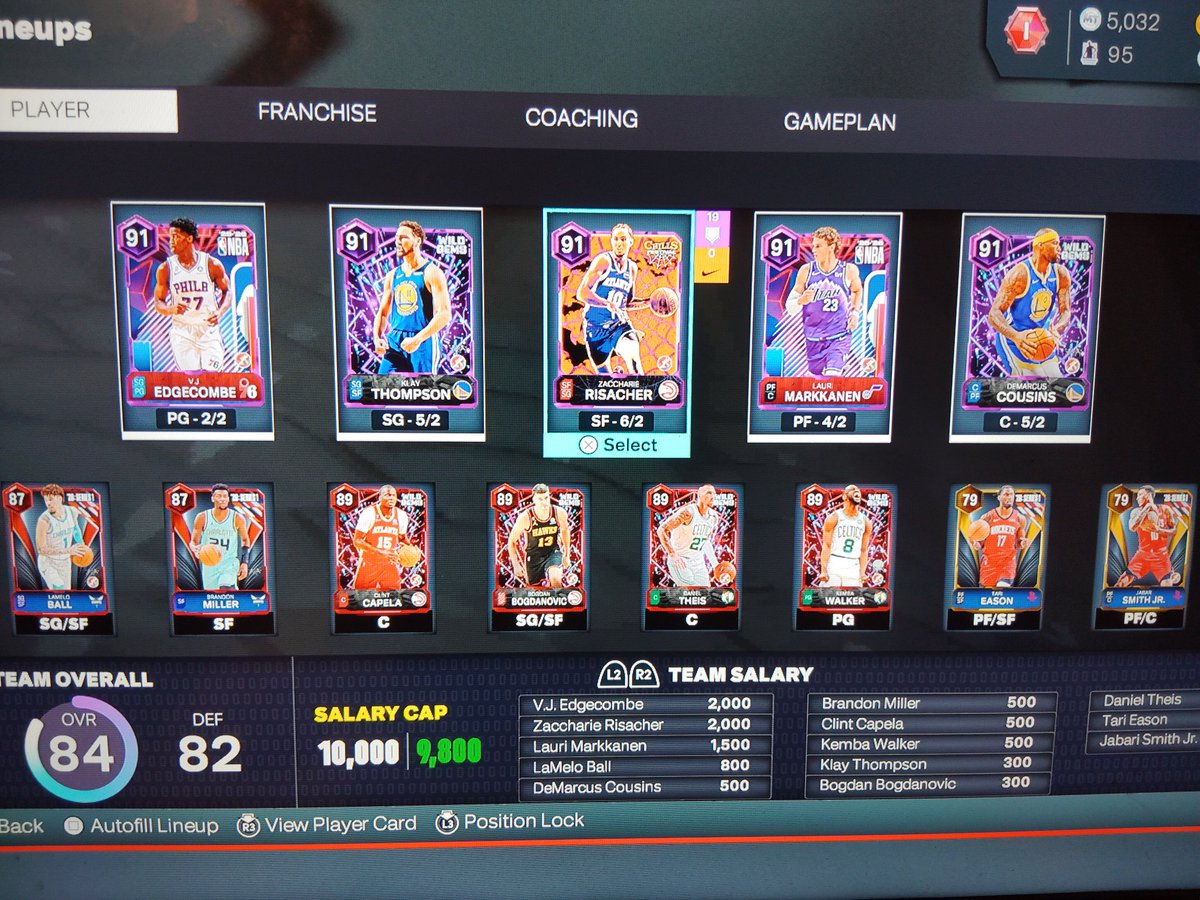 Is this okay for a salary cap lineup?