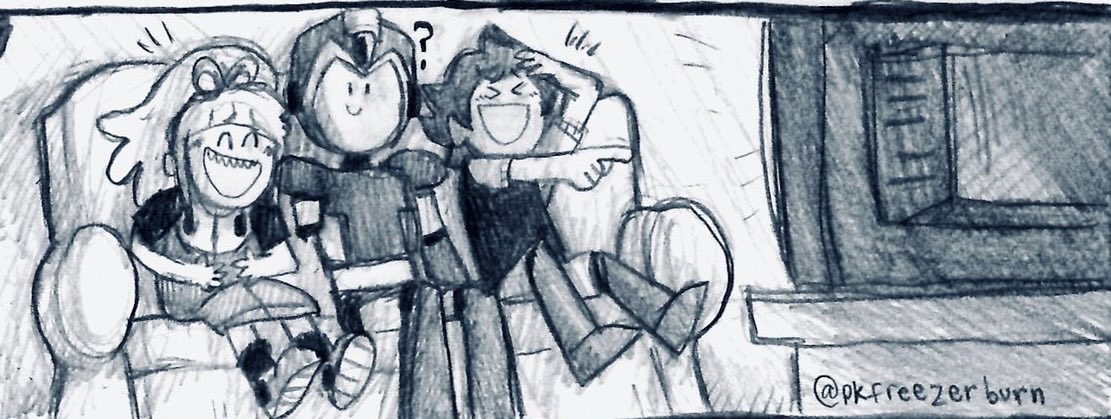 Rock and Roll sitting on the couch watching tv.... ist canon?