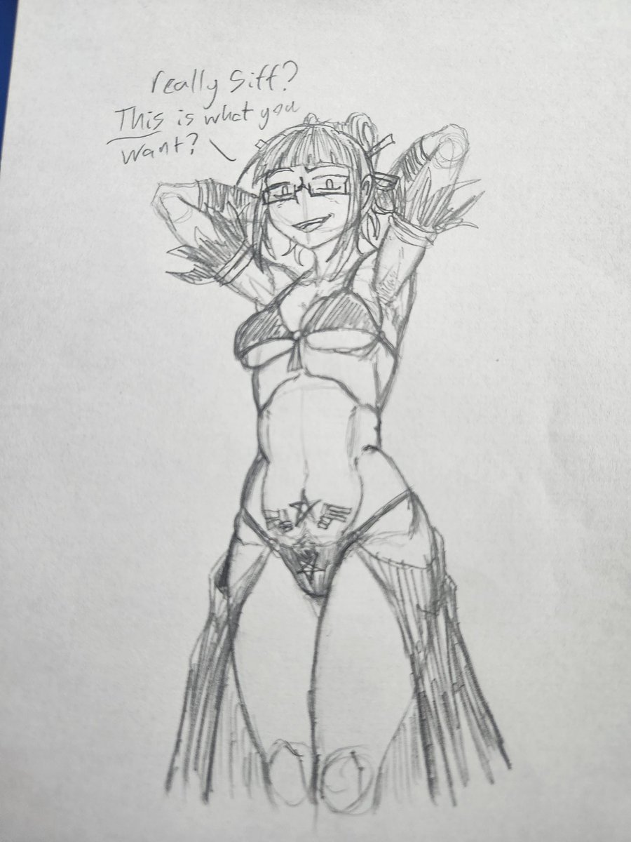 lobsterkiahlart's tweet photo. My power is out so I sketched Odile in a naughty outfit for Siff before he tears it to shreds with his teeth https://t.co/1HrWOsAbpC