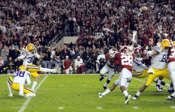 14 years ago it was the Game of the Century. Neither team would have 100 yds rushing or 200 yds passing. LSU won 9-6 to remain undefeated.