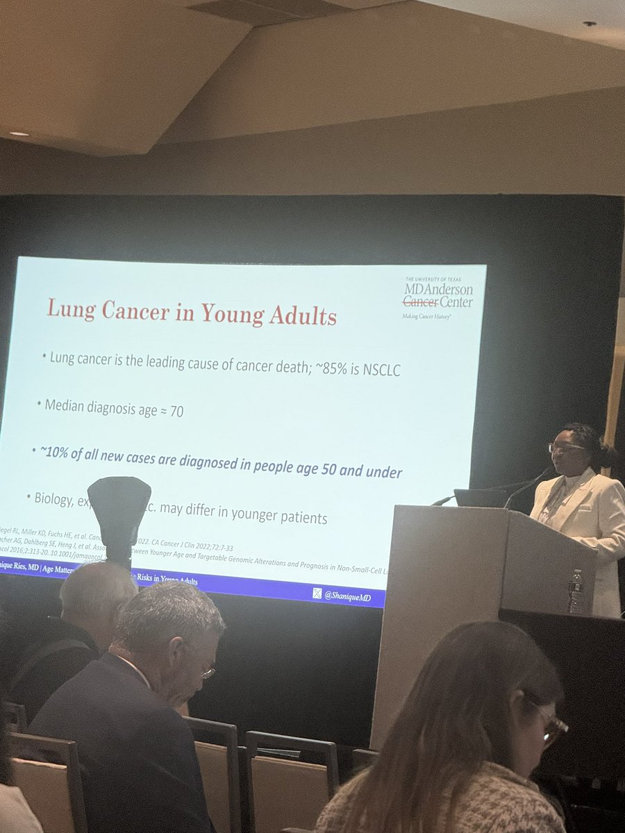 badassladysurgn's tweet photo. Dr Ries discusses LC in younger patients.

#WTS2025

 #WTSWearsWhiteforLC https://t.co/jEl3bzUYde