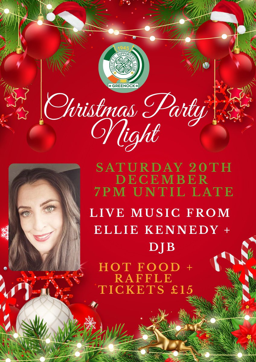 Still not booked your Christmas party night yet🎅🏻 We have limited availability for Saturday 20th December. Tickets are available from the club’s reception desk.🎅🏻🥳🎅🏻