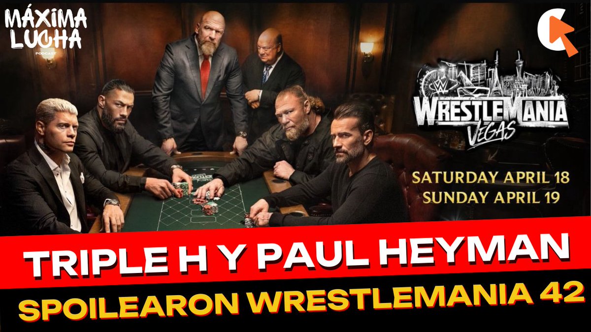 ¡TRIPLE H Y PAUL HEYMAN SPOILEARON WRESTLEMANIA 42! 🤼‍♂️😱

Ya viene <a href="/MaximaLucha/">Maxima Lucha</a> con: <a href="/DavidMorales911/">David Morales //🎙🇪🇨</a> - <a href="/albertojorge86/">Alberto Jorge</a>

Míralo por Cromaclic ▶️ youtu.be/KrFhEBFqIdw

#MáximaLucha #WWE #LuchaLibre #Wrestlemania #RomanReigns #BrockLesnar #CodyRhodes #CMPunk