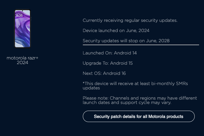 AwsRothmel's tweet photo. @MotorolaUS - 5 months out of date security patching. After 8 different calls, blaiming on Google, etc. Motorola doesn't make bi-monthly security patches available for phones. Not very security or customer obsessed. Made my phone a brick that's unusable with corporate IT systems. https://t.co/EKzmmRdF1y
