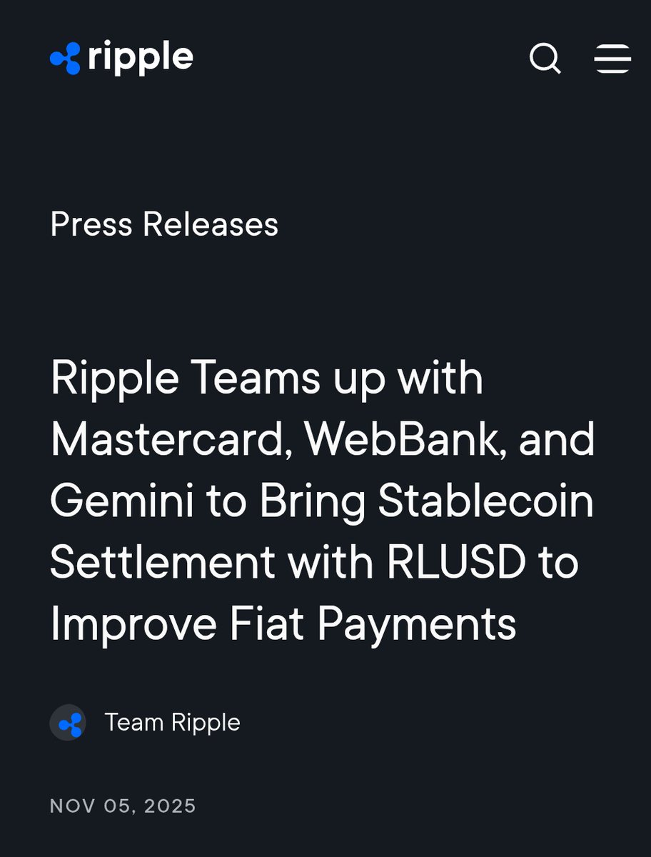 crypto_narcist's tweet image. Mastercard、WebBank、GeminiがクレジットカードでのRLUSD決済開始さ!

これも華やかな提携だね!
まずXRPL上でのRLUSD決済をGemini XRP Credit Cardから開始さ!
米国の銀行がブロックチェーンでステーブルコインを使いカード取引を決済する、初の事例だね!

今後も現代金融との華麗な連携が楽しみだね!