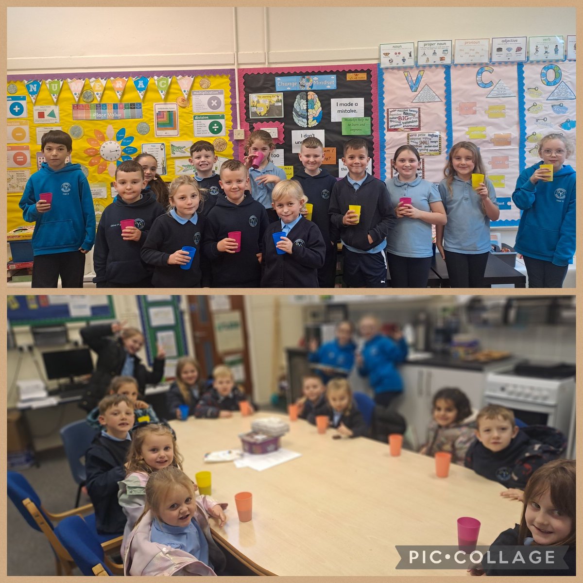 Our super behaviour pupils enjoying hot chocolate 🍫