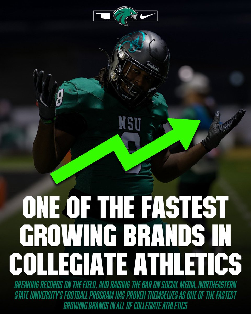 NSU_Football's tweet photo. Only going UP in The Quah’ 📈

#HawksRise | #Come2TheQuah | #GRIT https://t.co/mqkRaMROi3