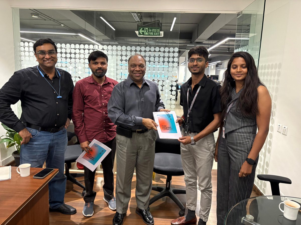 krishnakanthjc's tweet photo. Just over a month live.
Tens of thousands of documents processed daily.
Yesterday, we sat with the customer, listening, learning, watching AI quietly make work easier.

Grateful for the trust and the impact we get to create. https://t.co/tsv34QEOlU