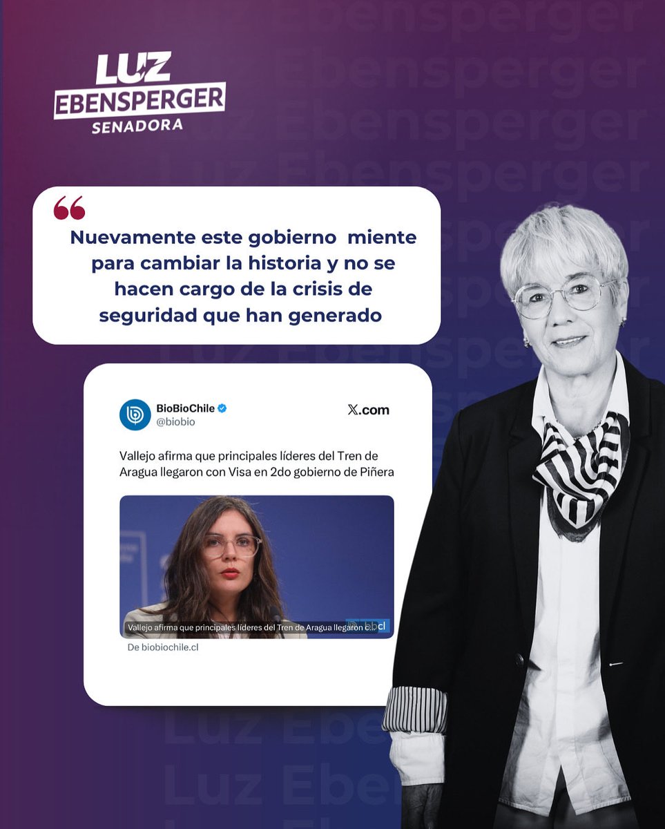 Camila Vallejo no se cansa de mentirle a todo un país. 
Por más que intente cambiar la historia los hechos son claros: los líderes del Tren de Aragua, Larry Changa y el Estrella, ingresaron a Chile durante el gobierno de Bachelet.
Y uno de ellos se quedó gracias a la visa de
